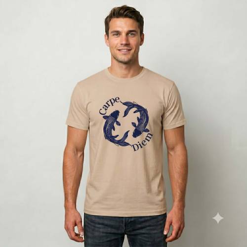 1 - T-Shirt Zen "Carpe Diem" Stile Minimal – 100% Cotone Premium