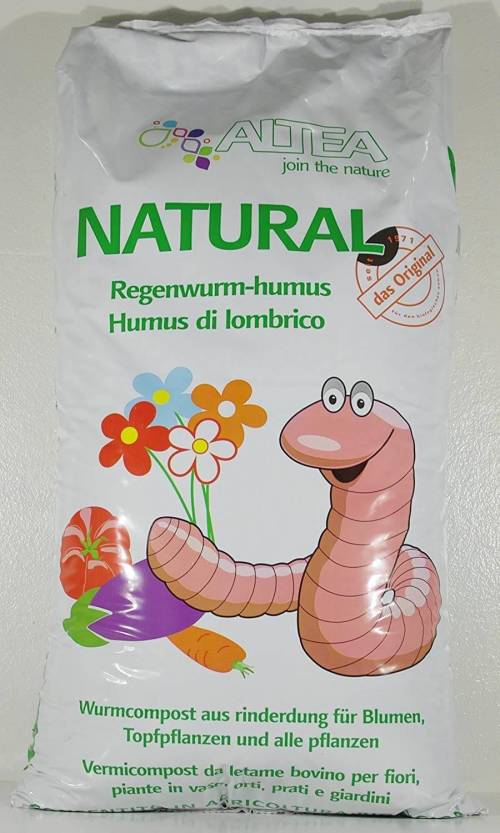 2 - Humus di lombrico NATURAL da 25 lt. per agricoltura bio