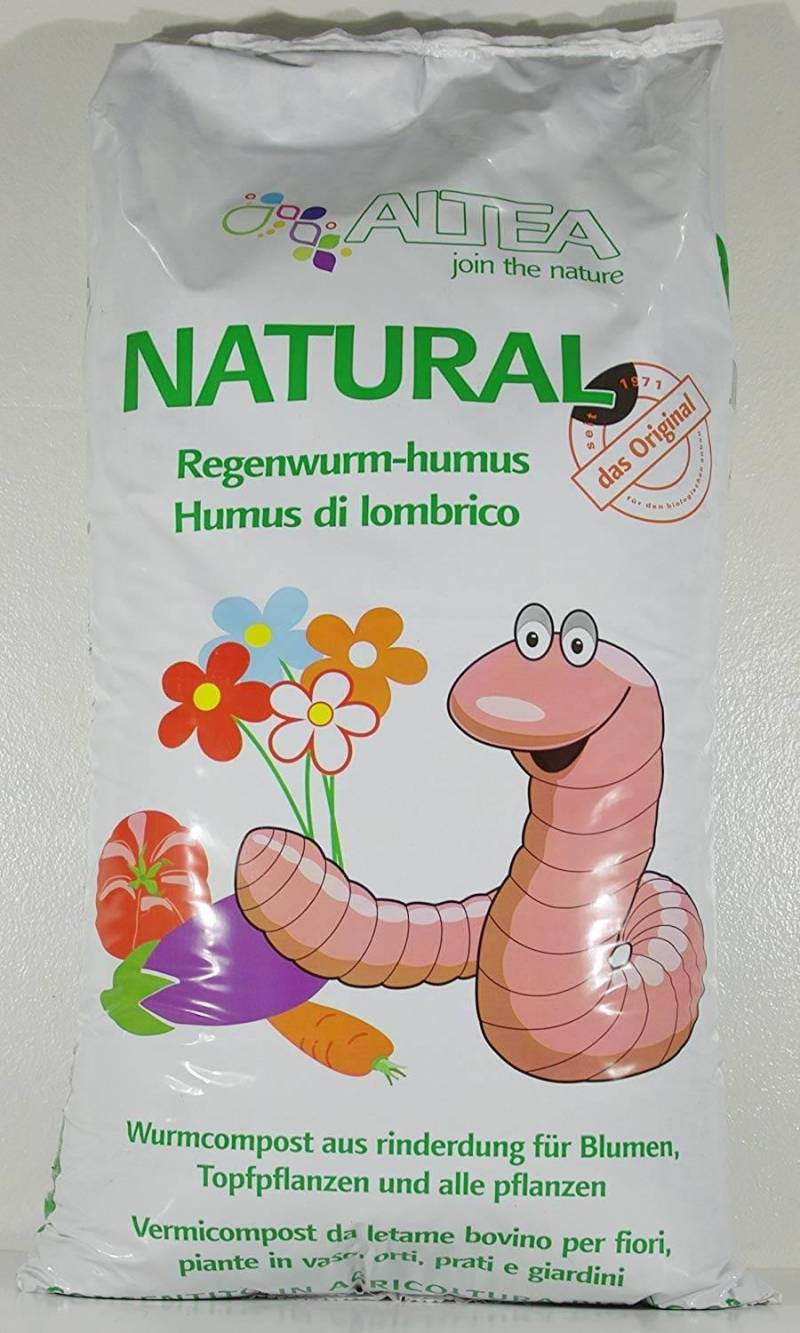 2 - Humus di lombrico NATURAL da 25 lt. per agricoltura bio