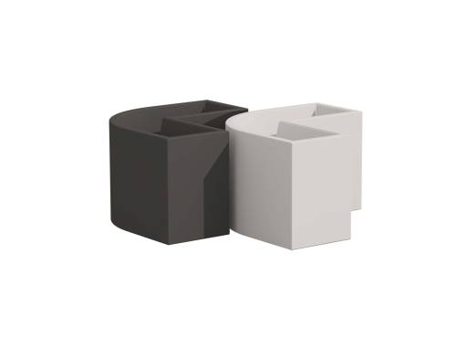 1 - FLOWERPOT angular resin vase height 50 cm