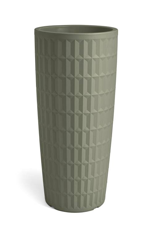 1 - Cache-pot rotondo in resina "Tyle" altezza 85 cm.