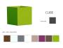 1 - Vaso in resina cubico CUBE altezza cm. 40