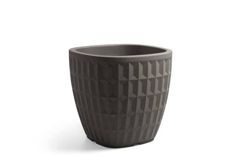 1 - Vaso quadrato in resina "Tyle" 30 cm.