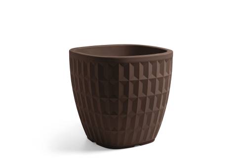1 - Vaso quadrato in resina "Tyle" 40 cm.