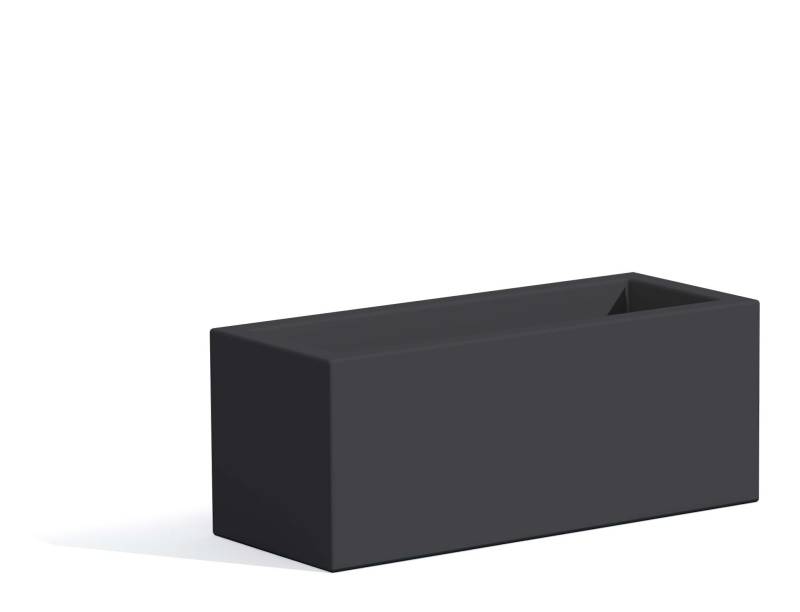 1 - Vase rectangulaire en résine MATERA hauteur 40 cm