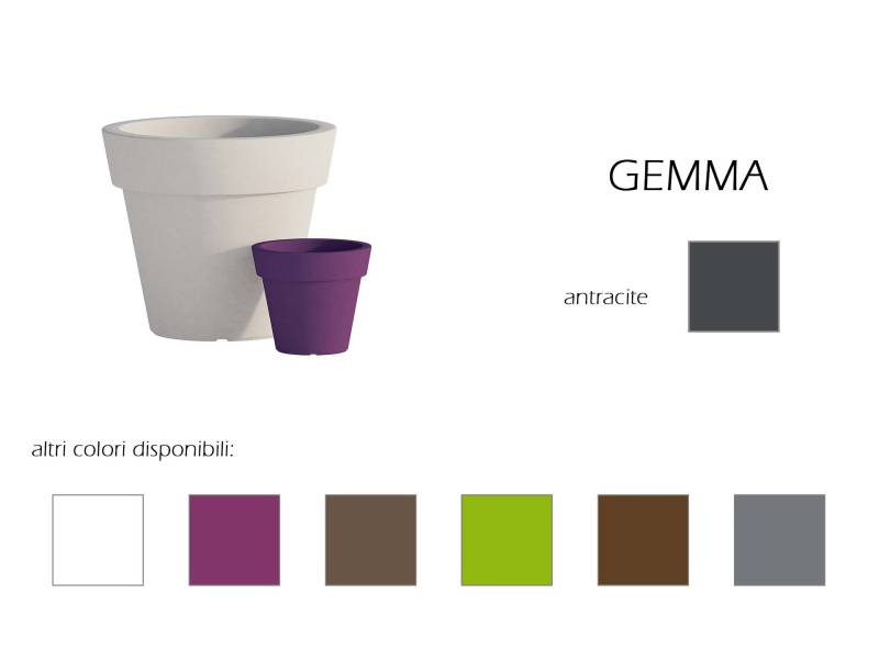 1 - Vase rond en résine GEMMA hauteur 95 cm