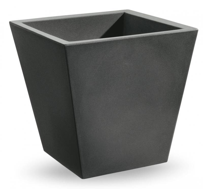 1 - Vaso quadrato in resina "Cosmos" 55 cm.