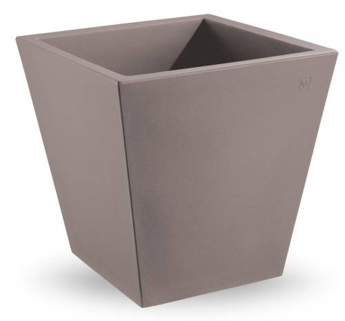 1 - Vaso quadrato in resina "Cosmos" 65 cm.