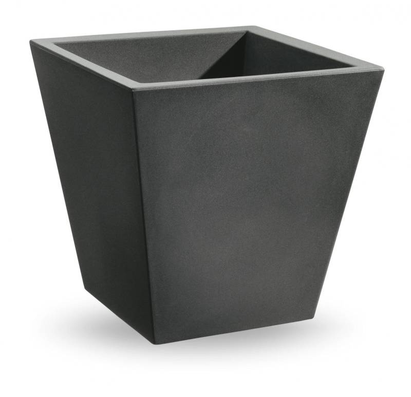 1 - Quadratische Harzvase „Single“ 35 cm.