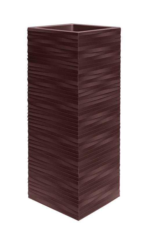 1 - Vase carré à colonne haute en résine DIVO ELEGANCE cm. 75