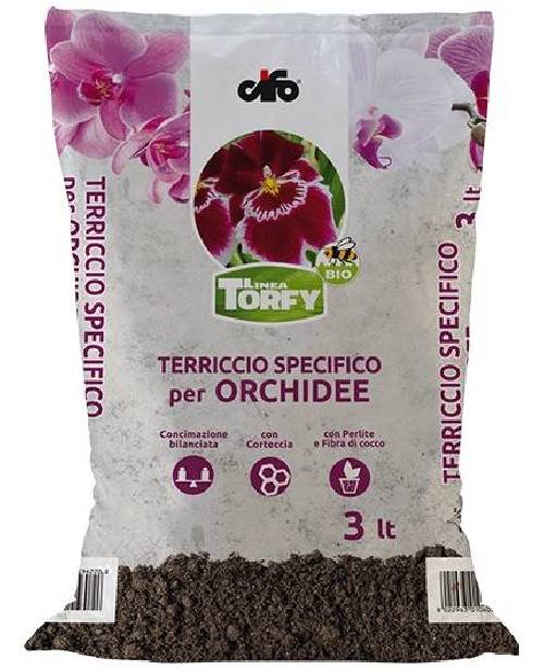 2 - Terriccio BIO per Orchidee, piante epifite e semiepifite da 3 lt.