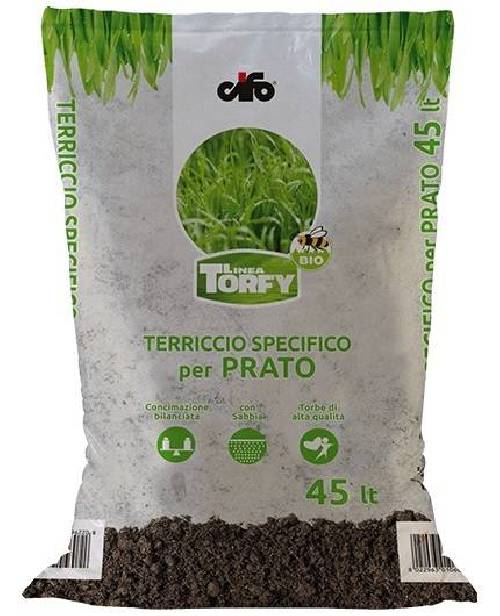 2 - Terriccio per prati Torfy BIO da 45 lt.