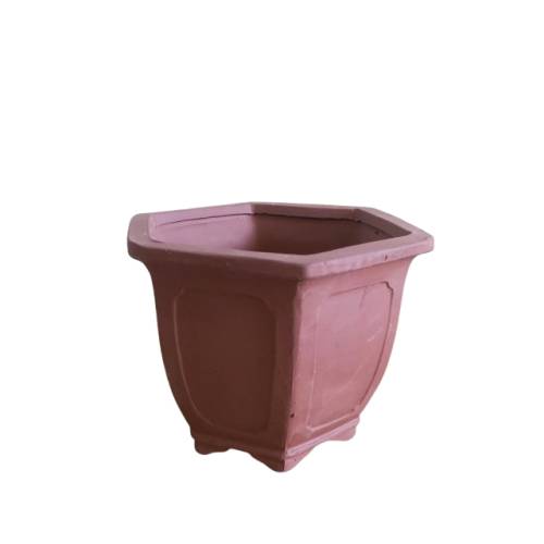 2 - Vaso bonsai in gres esagonale cm. 19