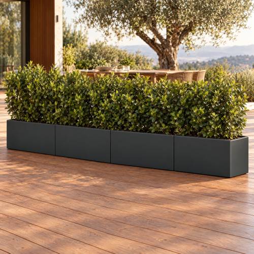 Balconetta rettangolare in resina Fenice h. 35 cm.