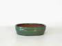 2 - Vaso bonsai smaltato ovale cm. 20