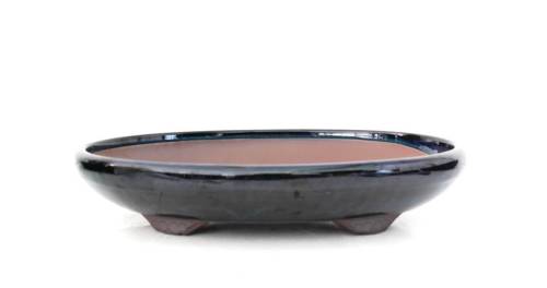 2 - Vaso bonsai smaltato ovale cm. 28