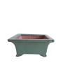 2 - Vaso bonsai smaltato quadrato cm. 17