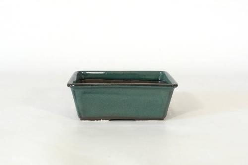 2 - Vaso bonsai smaltato rettangolare cm. 14
