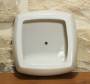 4 - Vaso quadrato per Piante e Bonsai in ceramica bianco cm. 15,5