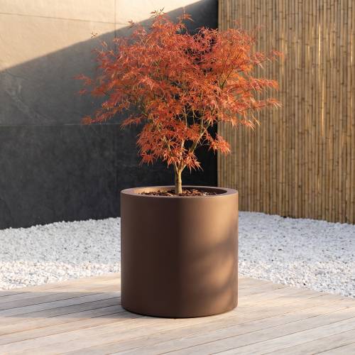 Resin Cylinder Vase Phoenix 62 cm.