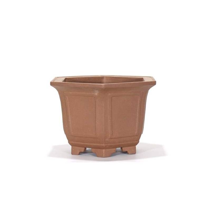 2 - Vaso bonsai in gres esagonale cm. 35