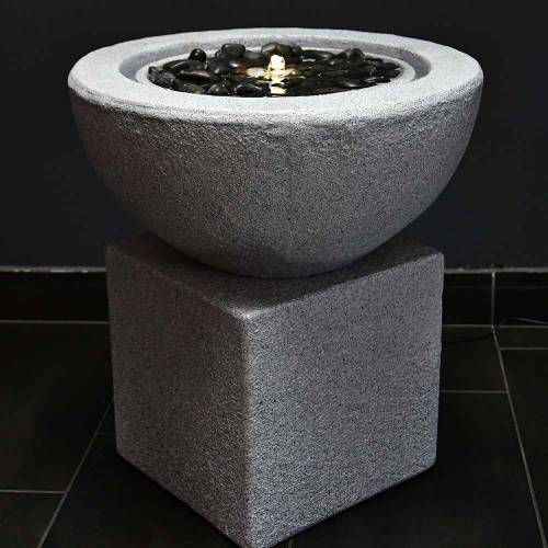 2 - Gioco d'acqua Sfera Mezzaluna con led - cm.50x50x h24