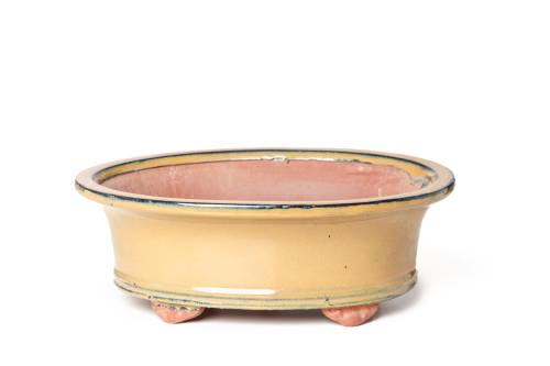 2 - Vaso bonsai smaltato ovale cm. 20