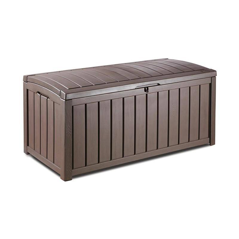 2 - Baule in resina Glenwood - effetto legno colore marrone