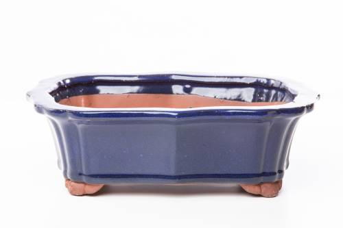 2 - Vaso bonsai smaltato rettangolare cm. 20