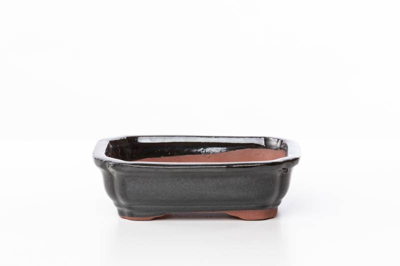 149 - Vaso bonsai smaltato rettangolare cm. 16