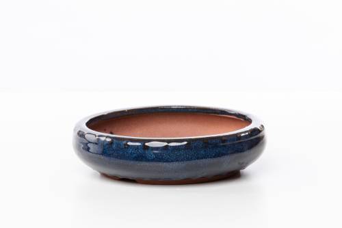 2 - Vaso bonsai smaltato tondo cm. 20