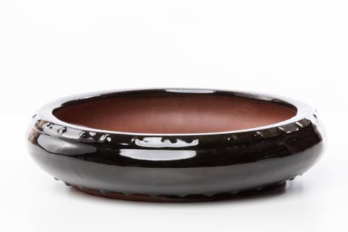 2 - Vaso bonsai smaltato tondo cm. 30