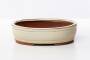 164 - Vaso bonsai smaltato ovale cm. 20