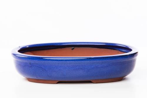 2 - Vaso bonsai smaltato ovale cm. 25