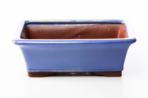2 - Vaso bonsai smaltato rettangolare cm. 21