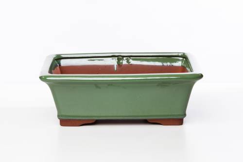 2 - Vaso bonsai smaltato rettangolare cm. 30