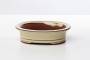 161 - Vaso bonsai smaltato ovale cm. 15