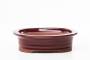 2 - Vaso bonsai smaltato ovale cm. 26