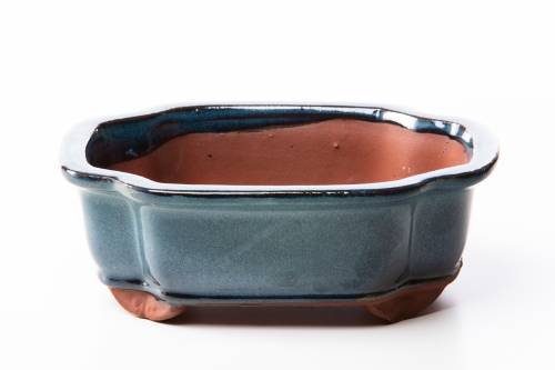 2 - Vaso bonsai smaltato rettangolare cm. 20