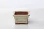 2 - Vaso bonsai quadrato 10 cm smaltato avorio