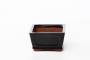 2 - Vaso bonsai quadrato 10 cm smaltato nero
