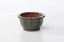 2 - Vaso bonsai tondo 12 cm smaltato verde oliva