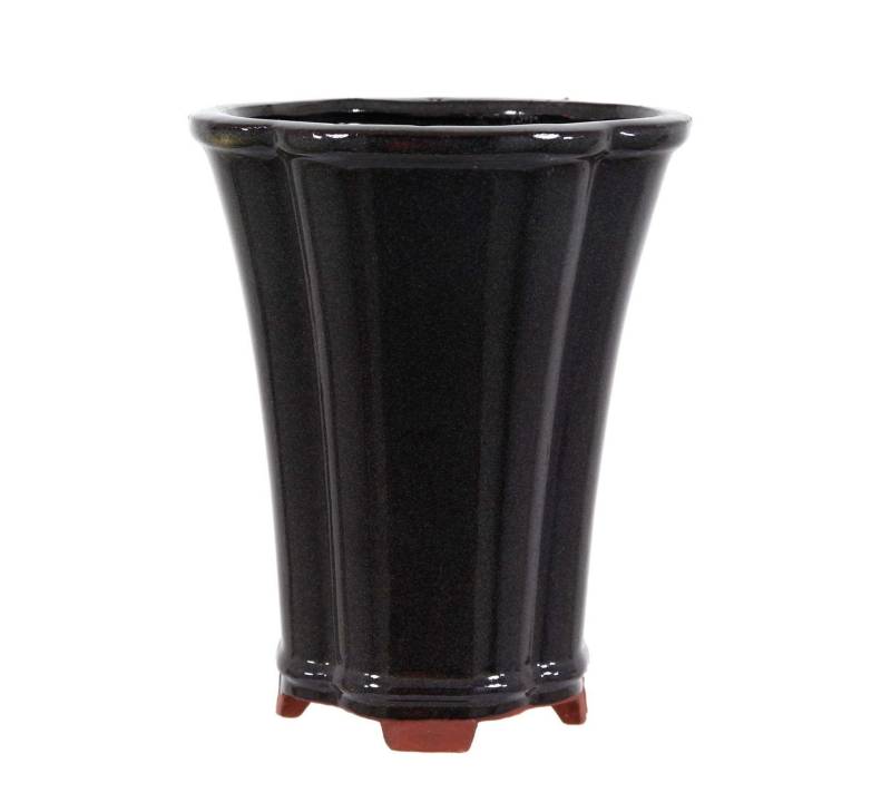 2 - Vaso bonsai tondo 15 cm smaltato nero