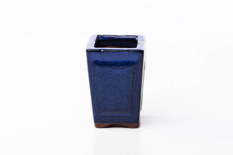 2 - Vaso bonsai quadrato 6 cm smaltato blu