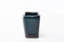 2 - Vaso bonsai quadrato 7 cm smaltato verde