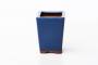 2 - Vaso bonsai quadrato 8 cm smaltato blu
