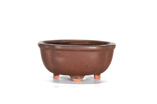 2 - Vaso bonsai a nuvola 12 cm smaltato bronzo