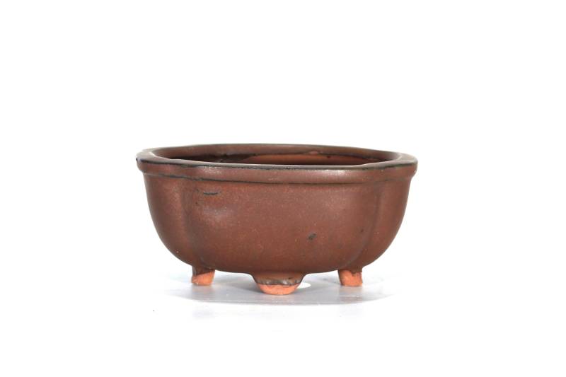 2 - Vaso bonsai a nuvola 12 cm smaltato bronzo