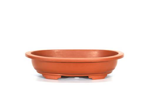 2 - Vaso ovale per Piante e Bonsai in plastica marrone cm. 48