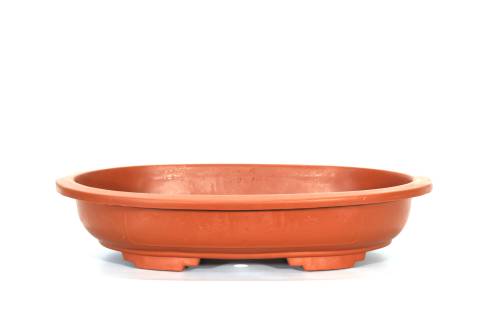 2 - Vaso ovale per Piante e Bonsai in plastica marrone cm. 55